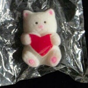 Vintage Cat Valentine's‎ Pin - Current, Inc 1989 NIP - Pink Smile